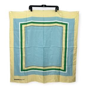 Wanderlux by Desta 34 in X 34 in Concentric Squares Silk Scarf